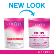 NeoCell Biotin Beauty Soft Chews Acai Berry Flavor – New Look, Upgraded from Biotin Bursts to Biotin Beauty Soft Chews, 30 Soft Chews, for Beautiful Skin, Healthy Hair & Nails
