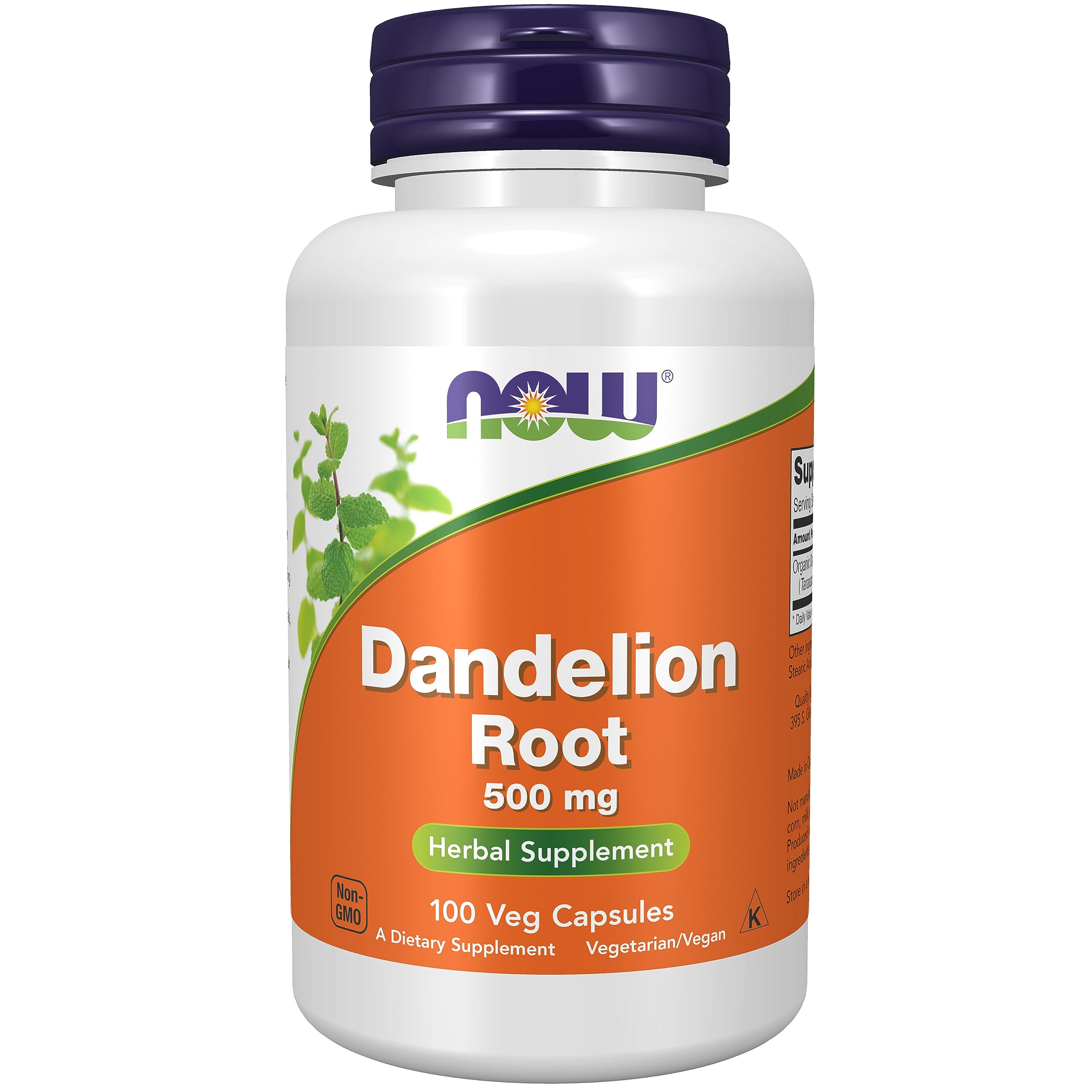 NOW DANDELION ROOT 500MG (100'VEG CAPSULES)