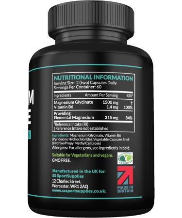 SS MAGNESIUM GLYCINATE WITH VITAMIN B-6 1500MG (120 CAP)