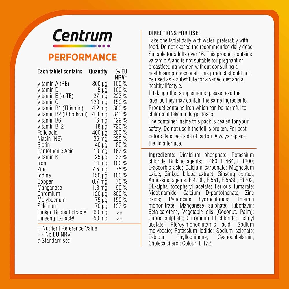 CENTRUM PERFORMANCE WITH GINSENG (75 TAB)