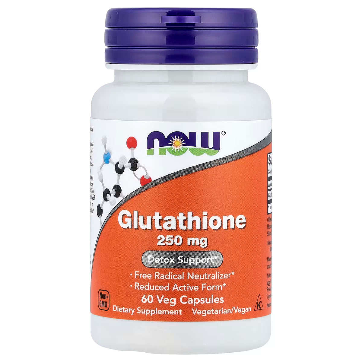 NOW Glutathione 250mg (60 Veg Capsules)