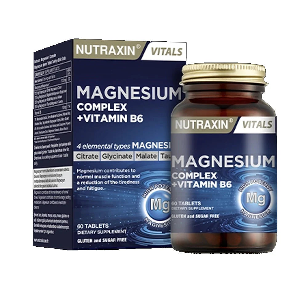 NUTRAXIN VITALS MAGNESIUM COMPLEX + VITAMIN B6 60 TAB