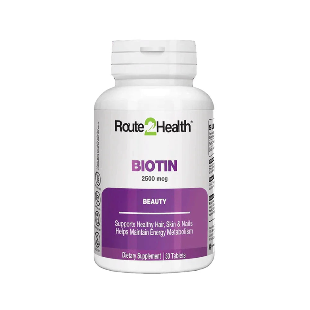 Route 2 Health Biotin 2500 mcg 30 Tablets