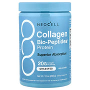 NeoCell Collagen Bio-Peptides Protein, Superior Absorption, 20g Collagen Per Serving, Grassfed, Unflavored, 10 oz (283g) – Dietary Supplement
