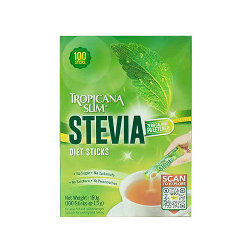 TROPICANA SLIM STEVIA DIET STICKS 100 STICKS