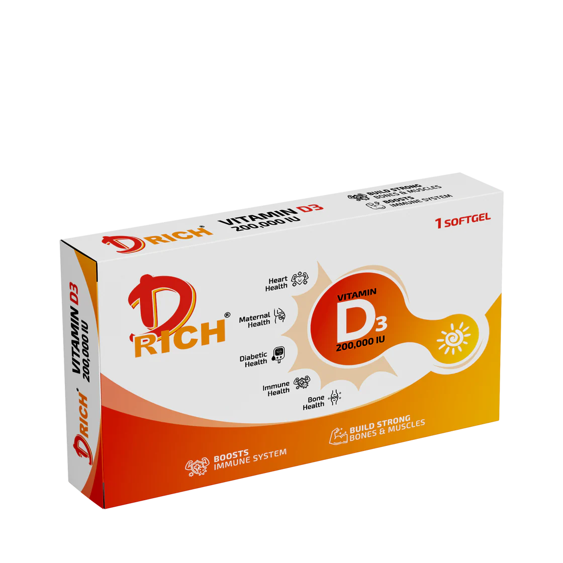 SOIS LIFE D-RICH 2,00,000'IU, 1  SOFTGEL