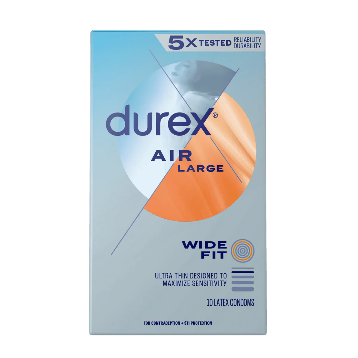 DUREX AIR LARGE WIDE FIT (10) CONDOMS