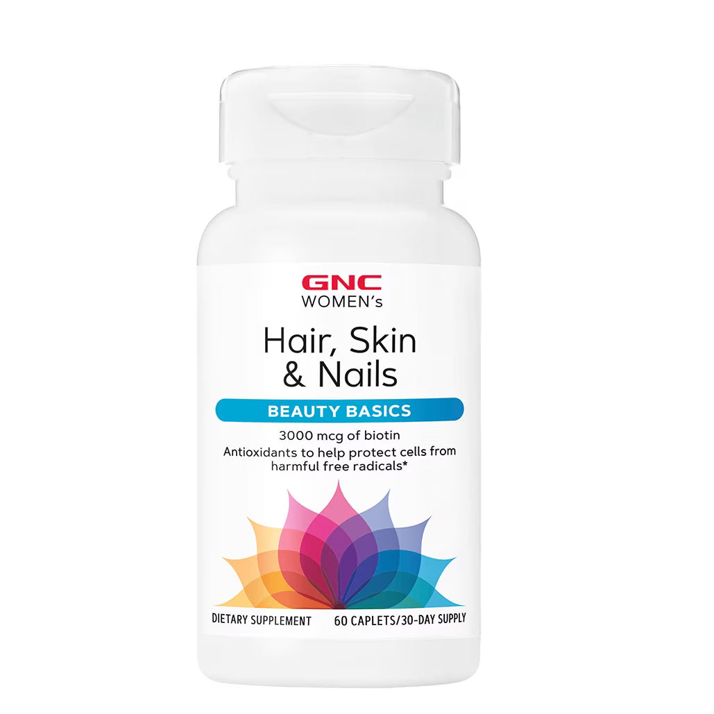GNC WOMENS HAIR, SKIN & NAILS 3000MCG (120 CAPLETS)