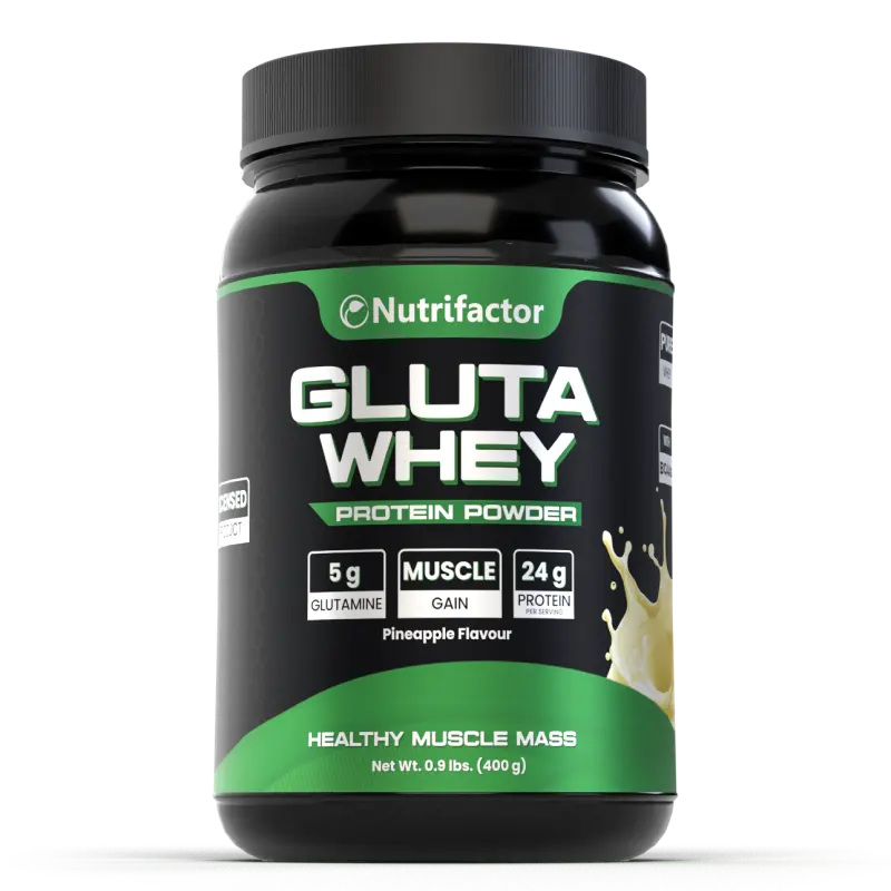 Nutrifactor Gluta Whey Protein Powder 400g – 24g Protein + 5g Glut
