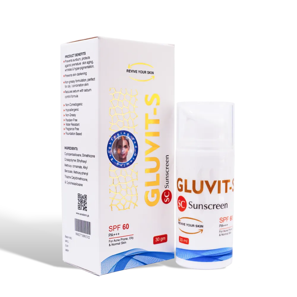 GLUVIT-S SC SUNSCREEN SPF 60 30 GRAM