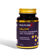 Health Max Calzm supplement bottle on a white background
