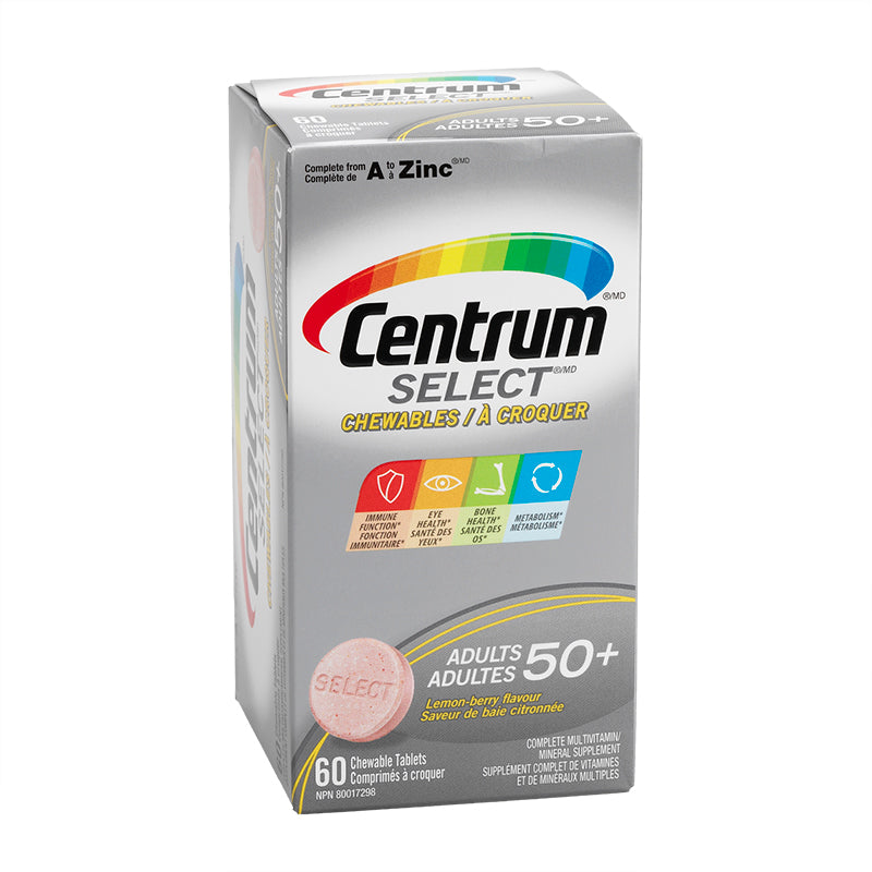 CENTRUM SELECT CHEWABLE ADULT 50+ (60 TAB) IMP