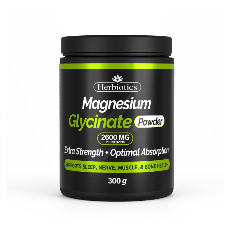 Herbiotics Magnesium Glycinate Powder 2600mg Magnesium
