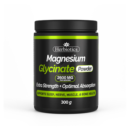 Herbiotics Magnesium Glycinate Powder 2600mg Magnesium
