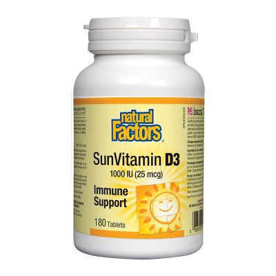 Natural Factor SUN VITAMIN D3 1000IU (25MCG) (90 TAB)