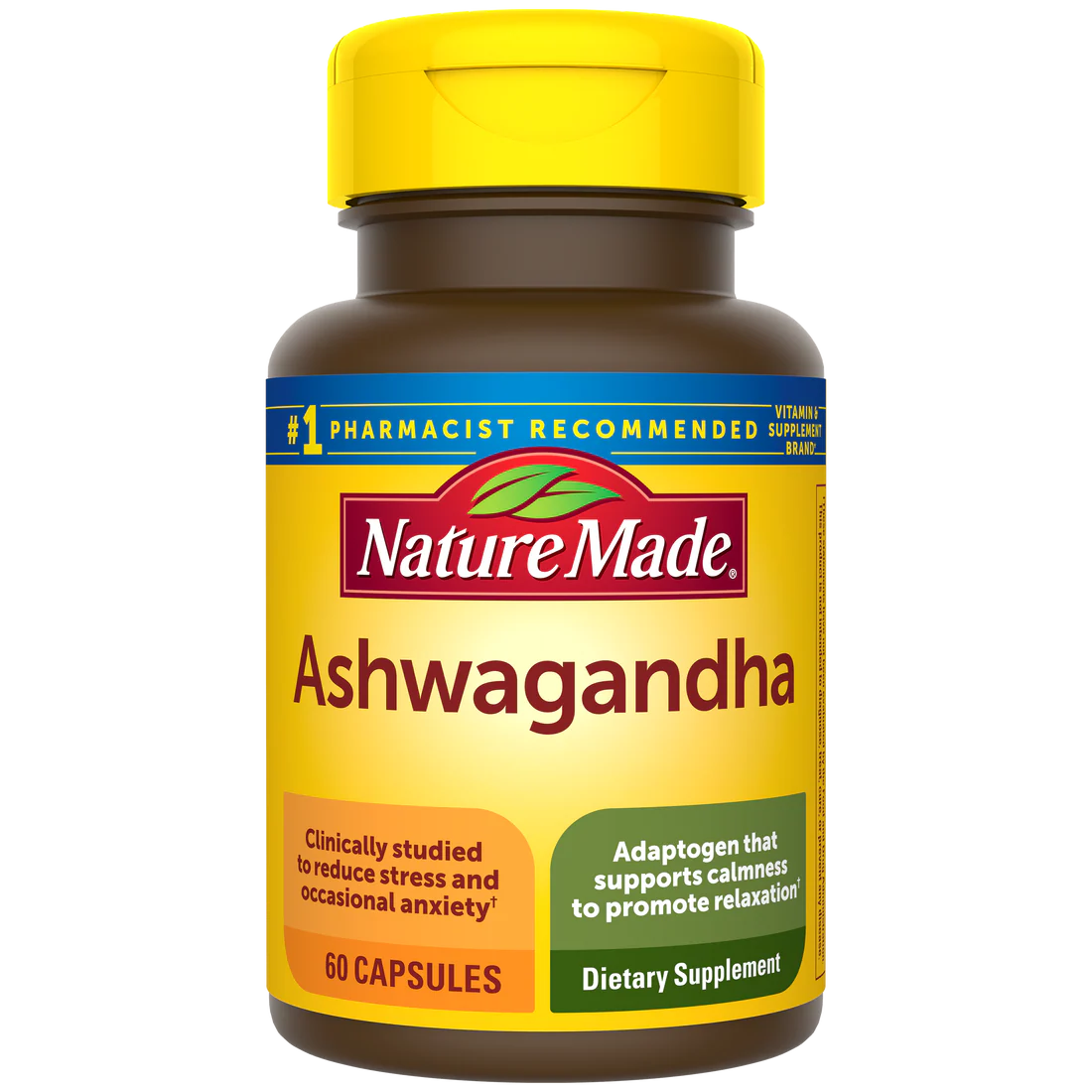 Nature Made Ashwagandha 125mg 60 Capsules – Sensoril Ashwagandha, Stress Relief & Relaxation Support, #1 Pharmacist Recommended – Available at docxora.com Pakistan
