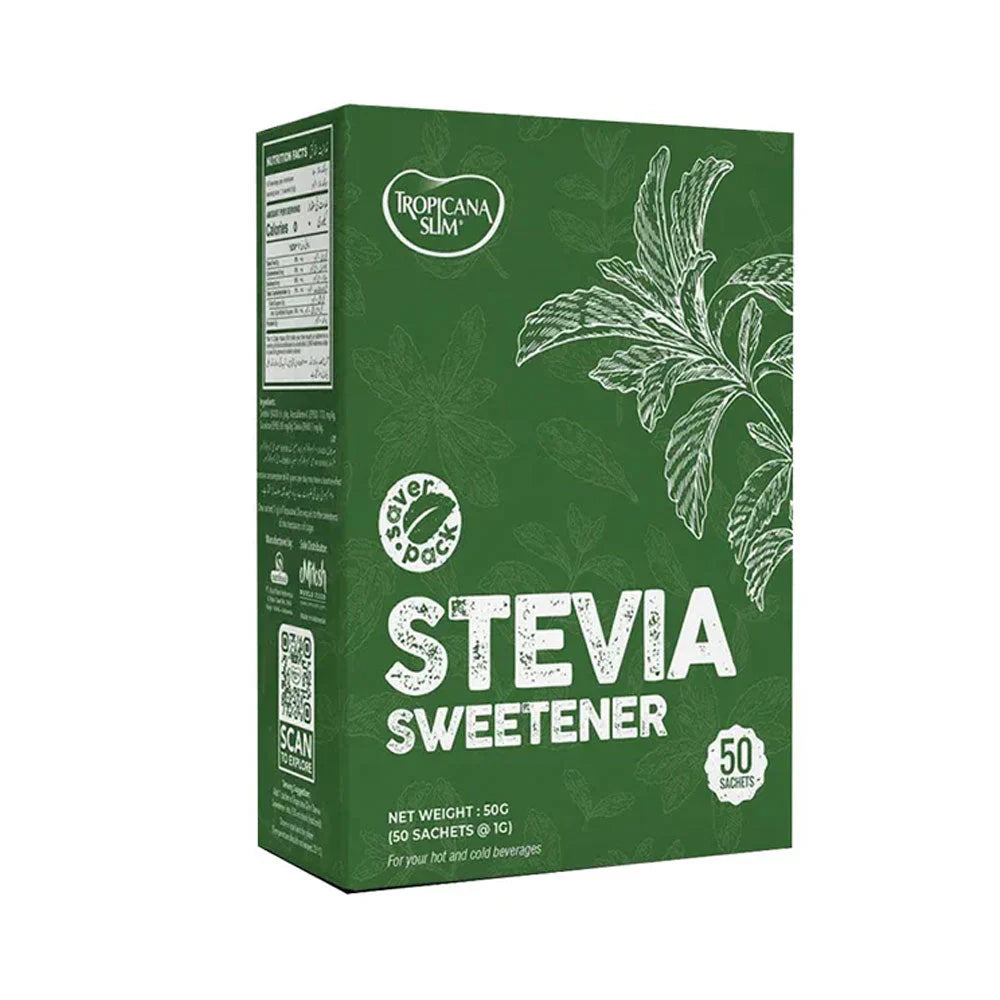 TROPICANA SLIM STEVIA SWEETENER 50 SACHTE