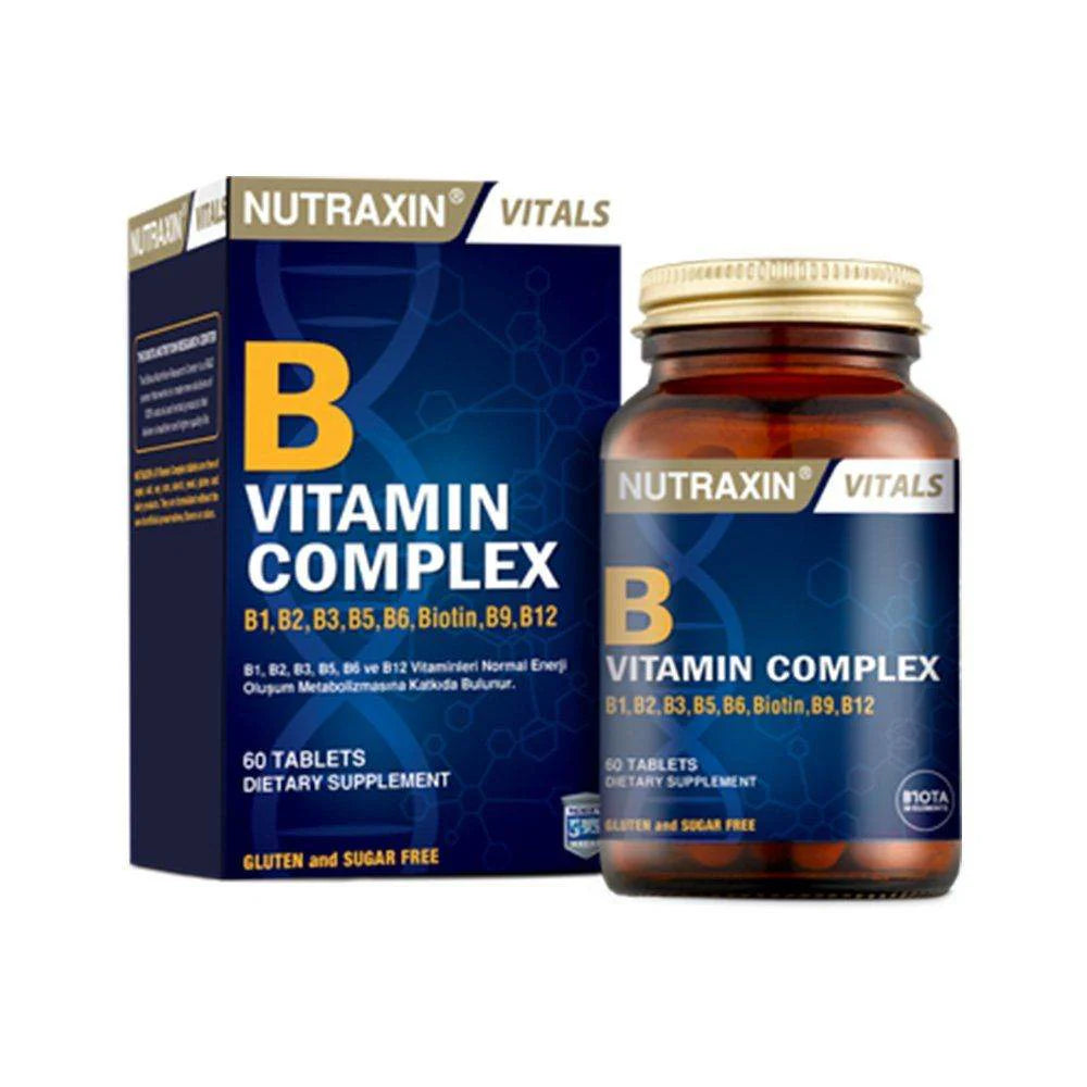 NUTRAXIN VITALS B VITAMIN COMPLEX 60 TAB