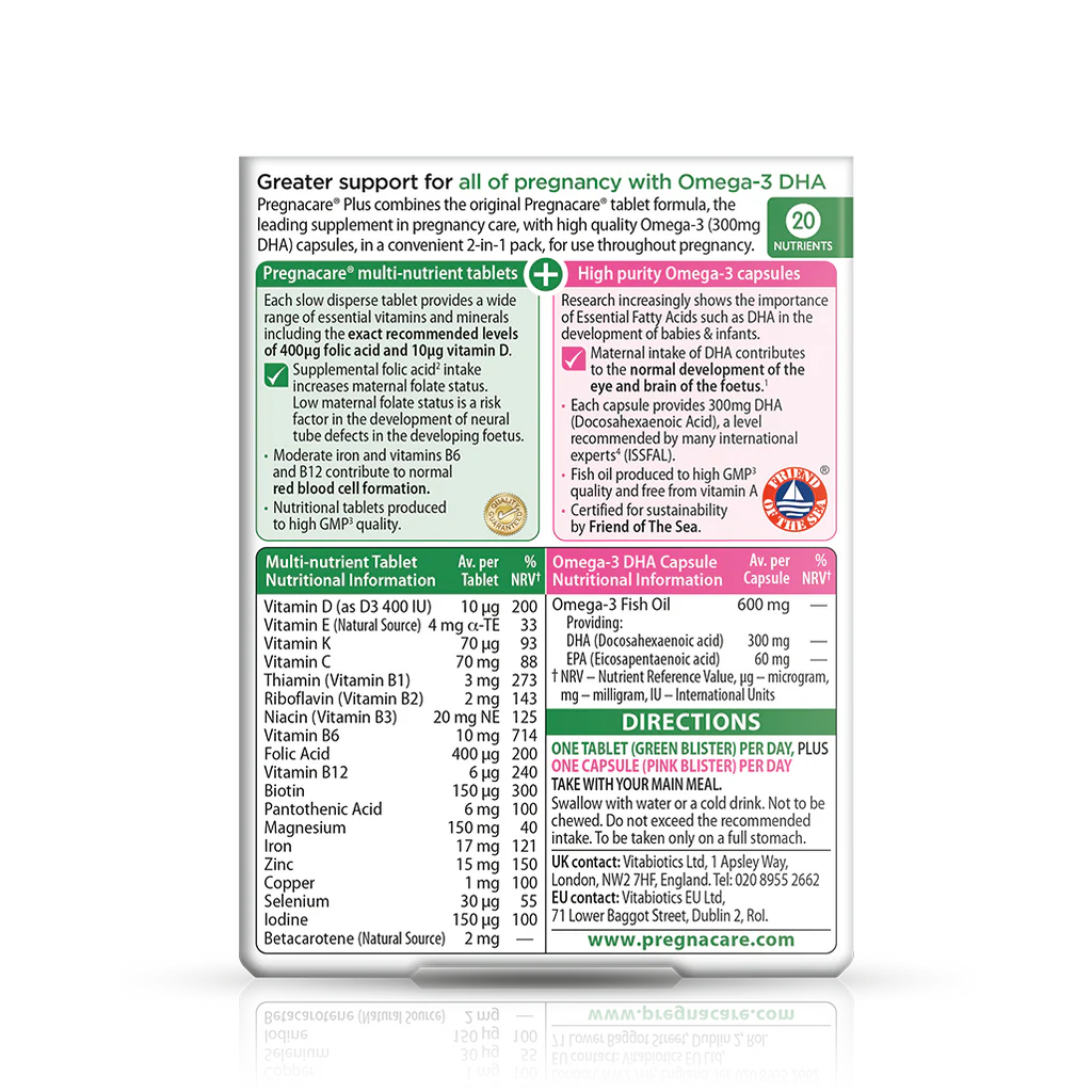 Vitabiotics Pregnacare Plus Omega-3 (56 Tablets/Capsules)