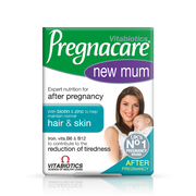 Vitabiotics Pregnacare New Mum Tablets — Expert Nutrition After Pregnancy with Biotin & Zinc for Hair & Skin, Made in UK, available at docxora.com Pakistan