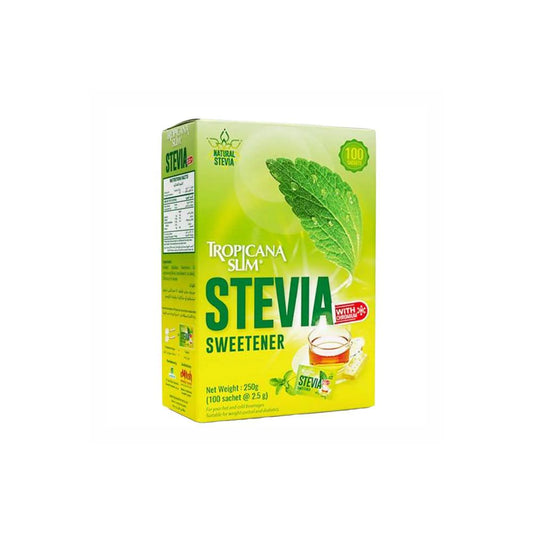 TROPICANA SLIM STEVIA WITH CHROMIUM (100 SACHET)