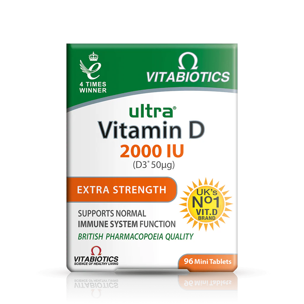 Vitabiotics Ultra Vitamin D 2000 IU Extra Strength (D3 50mcg) 96 Mini Tablets – UK's No.1 Vitamin D Brand, 4 Times Winner, Immune Support, British Pharmacopoeia Quality – docxora.com
