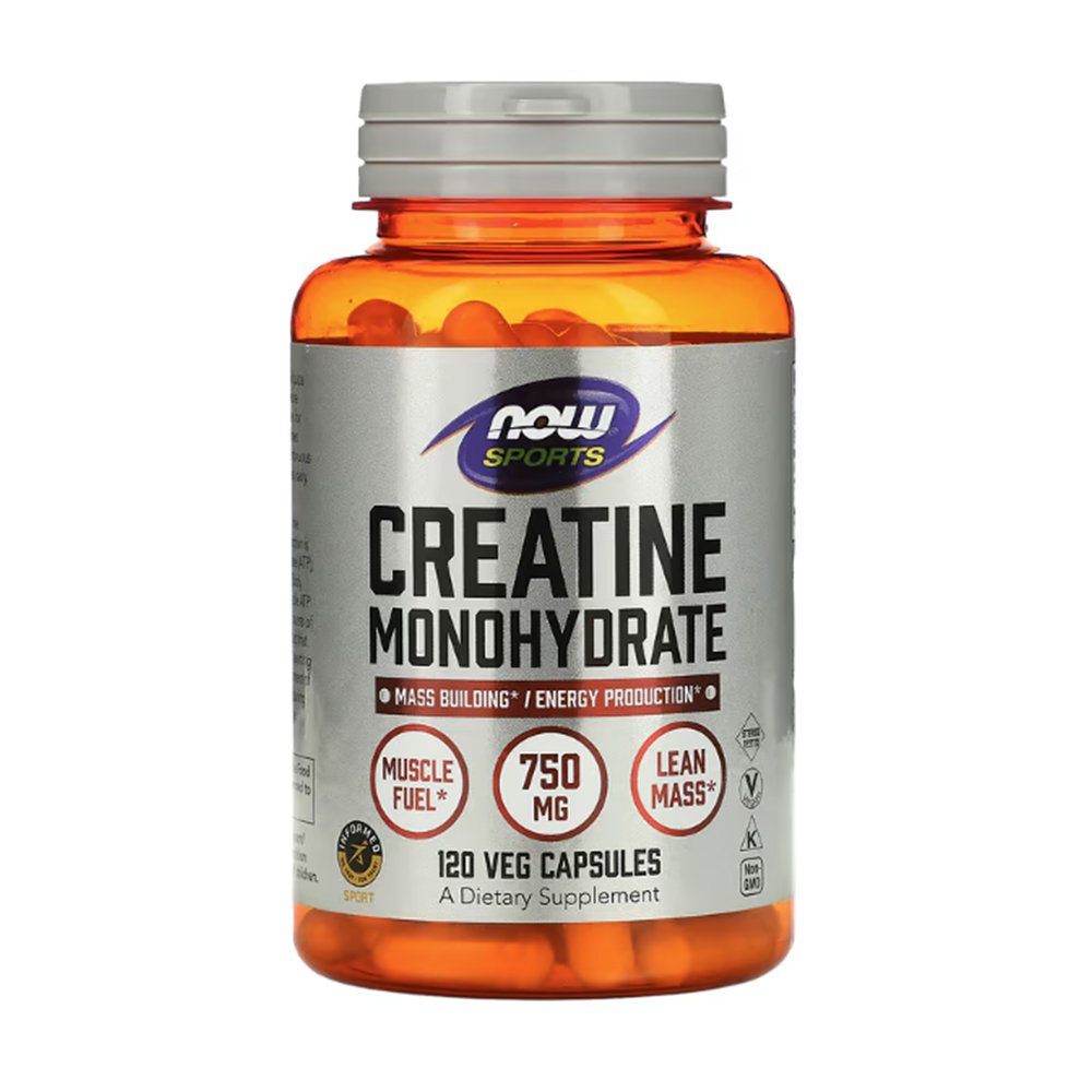 NOW CREATINE MONOHYDRATE, 750MG (120, VEG CAP)