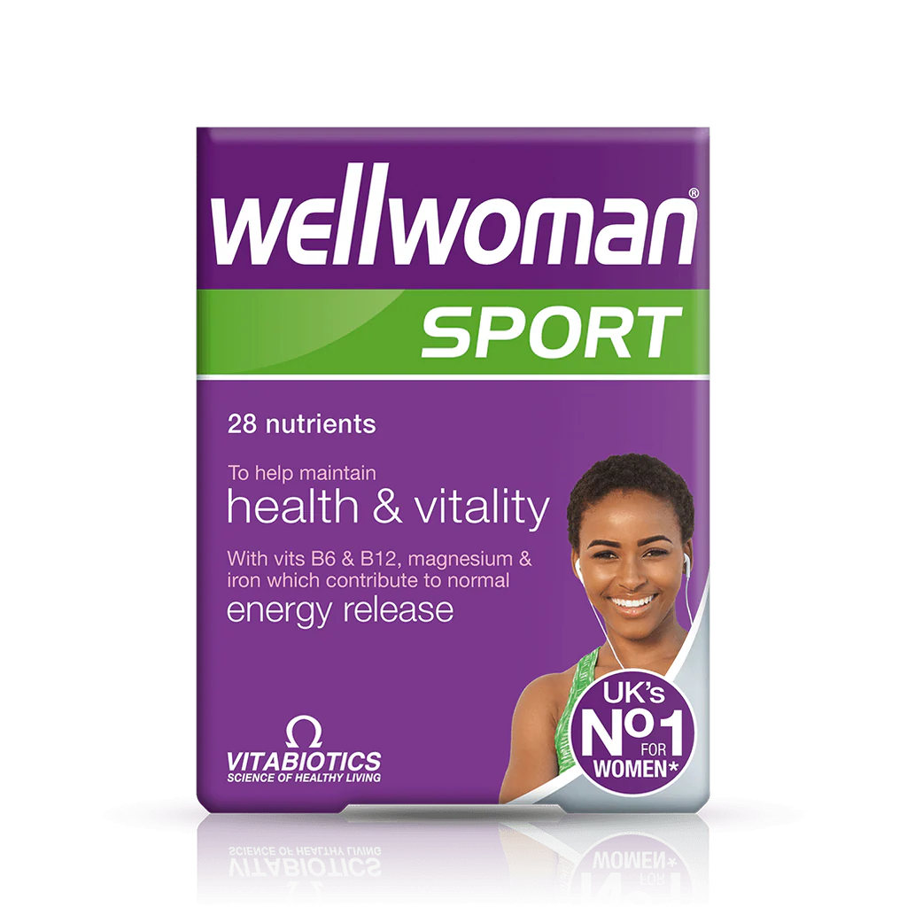Vitabiotics Wellwoman Sport 30 Tablets box pack for active women energy and performance
