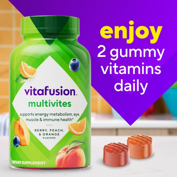 VITAFUSION MULTIVITES BERRY, PEACH, & ORANGE  (70 GUMMIES)
