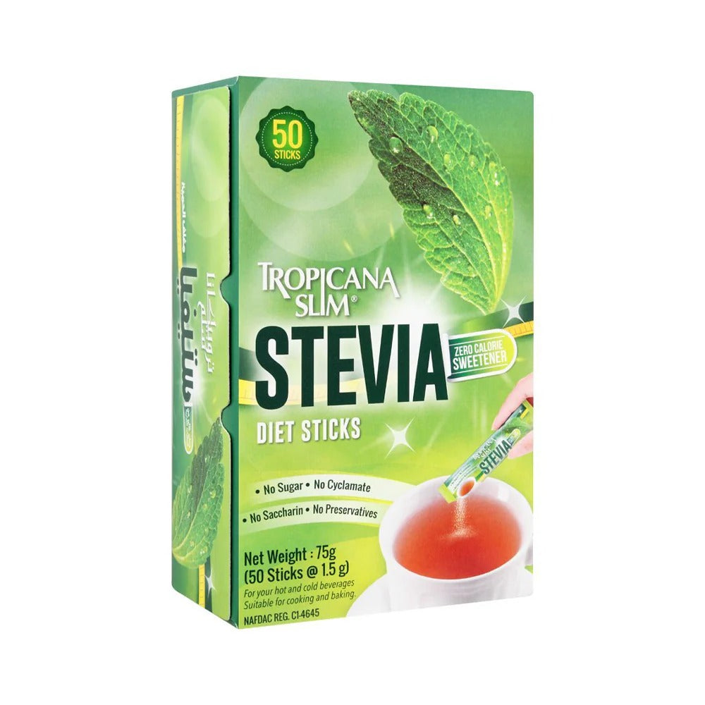 TROPICANA STEVIA DIET STICKS 50 STICKS