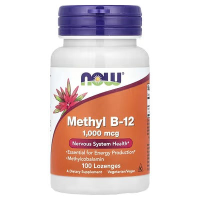NOW Methyl B-12 1,000mcg (100 Sublingual Lozenges)