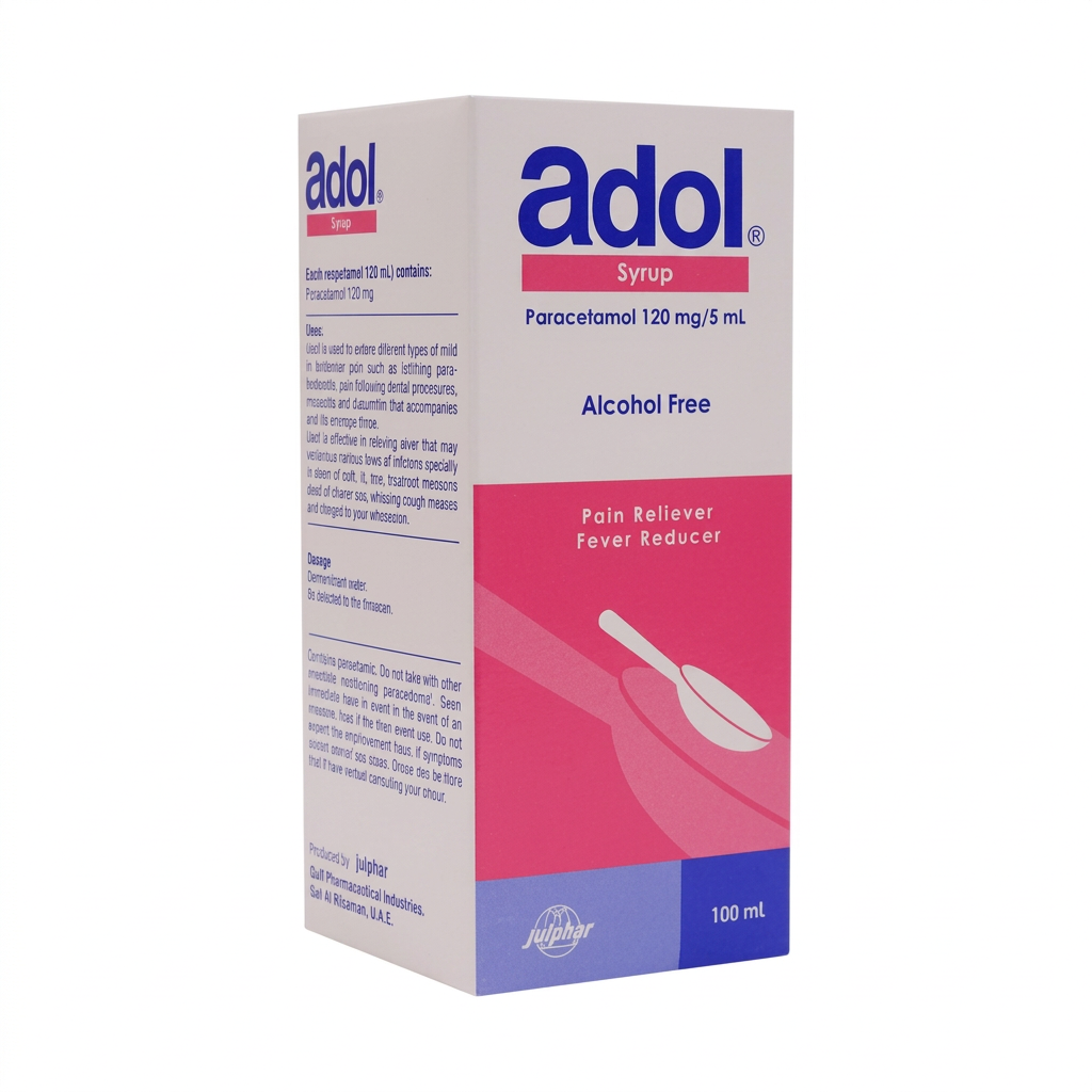 Adol Paracetamol 120mg/5ml Syrup (100ml) UAE