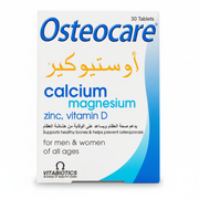Copy-paste ke liye alt text:

`Vitabiotics Osteocare calcium, magnesium, zinc and vitamin D supplement, 30 tablets, for men and women of all ages, available at docxora.com Pakistan`