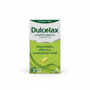 Dulcolax Coated Tablets Bisacodyl 5mg, 40 tablets product box on a clean white background, available at docxora.com Pakistan.
