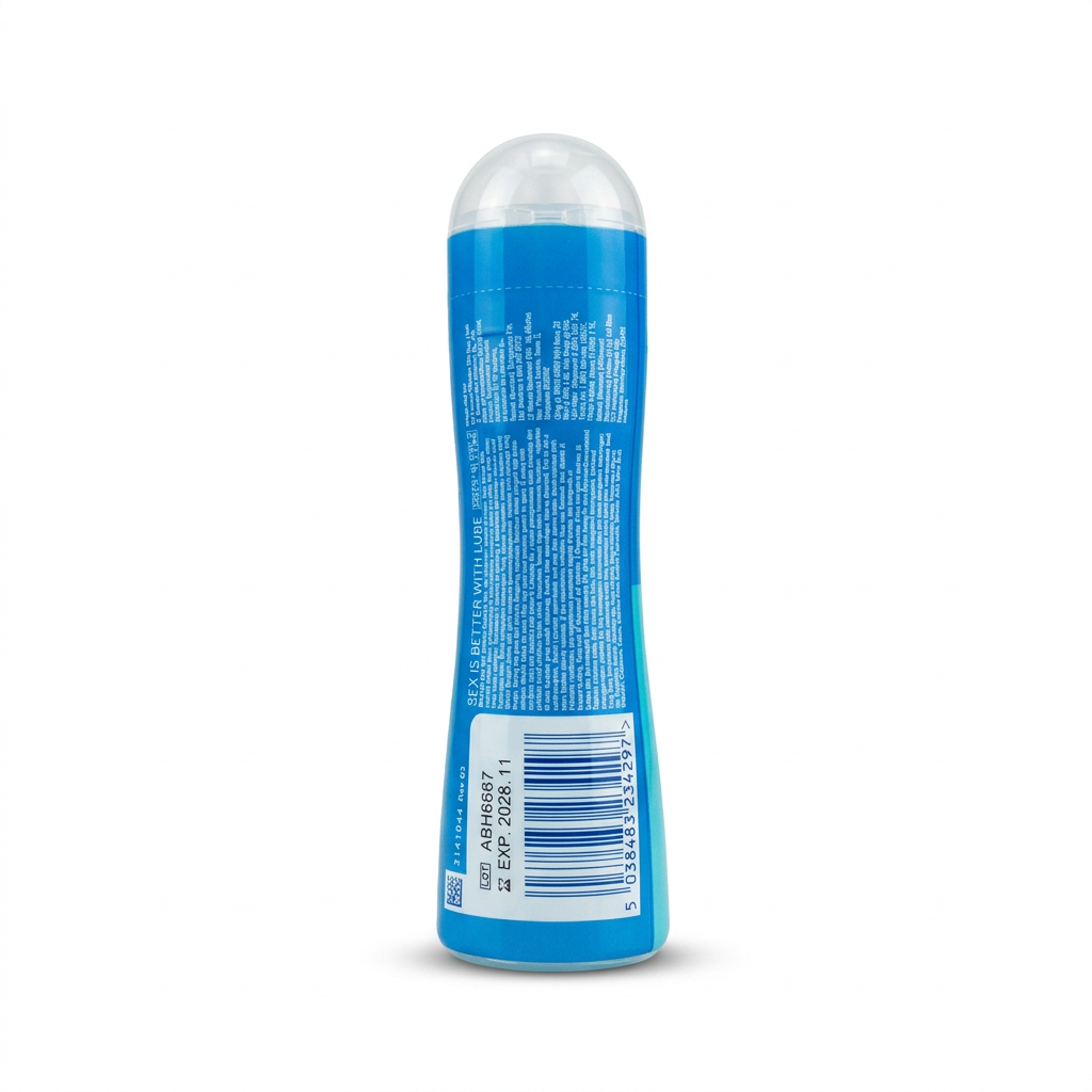 Durex Play Tingle H2O lubricant 100ml bottle back view showing product information and barcode – docxora.com Pakistan