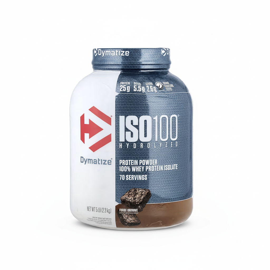 Dymatize ISO100 Hydrolyzed Fudge Brownie whey protein powder, 5 lb (2.3 kg), 70 servings, DocXora.com Pakistan