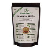 HerbCraft Organic Pumpkin Seeds 250g pouch with natural plant-based nutrition, healthy fats, protein, vitamins and minerals – DocXora Pakistan