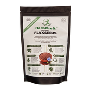 HerbCraft Organic Flaxseeds 250g pouch with omega-3, fiber and nutrient-rich benefits, halal and 100% organic – DocXora Pakistan