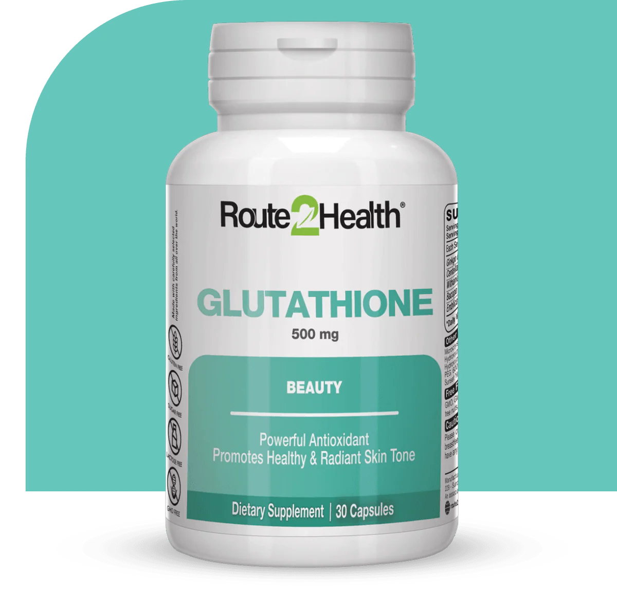 ROUTE 2 HEALTH GLUTATHIONE 500MG (30 CAP)