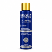 GLUVIT-S Biotin Shampoo 250ml dark blue bottle with gold cap – docxora.com Pakistan