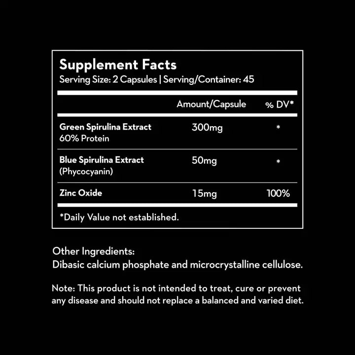 Versus Green & Blue Spirulina (90 Capsules)