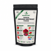 HerbCraft Organic Beetroot Powder black pouch, front label with beetroot imagery, centered on a white background | docxora.com Pakistan