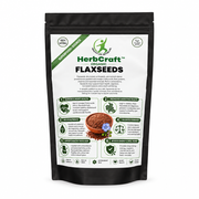 HerbCraft Organic Flaxseeds 250g pouch with omega-3, fiber and nutrient-rich benefits, halal and 100% organic – DocXora Pakistan