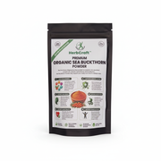 HerbCraft Organic Sea Buckthorn Powder 100g pouch on a clean white background, available at docxora.com Pakistan