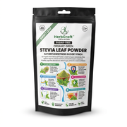 HerbCraft Organic Green Stevia Leaf Powder pouch on a clean white background – docxora.com Pakistan