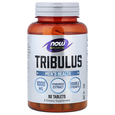 NOW Sports Tribulus 1000mg Standardized Extract Double Strength Men's Health - 90 Tablets Dietary Supplement
