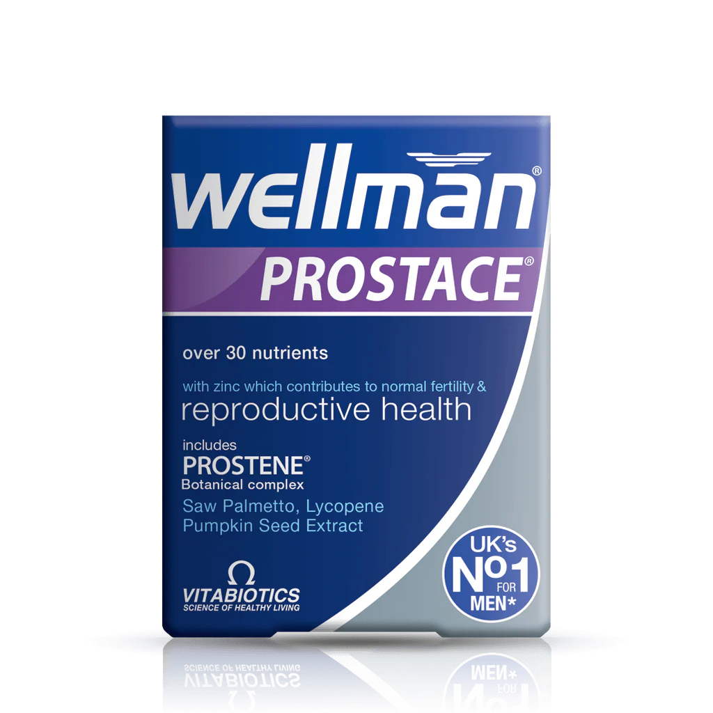 Vitabiotics Wellman Prostace 60 Tablets - UK's No.1 Men's Supplement with Prostene Botanical Complex, Saw Palmetto, Lycopene & Zinc for Prostate Health in Pakistan