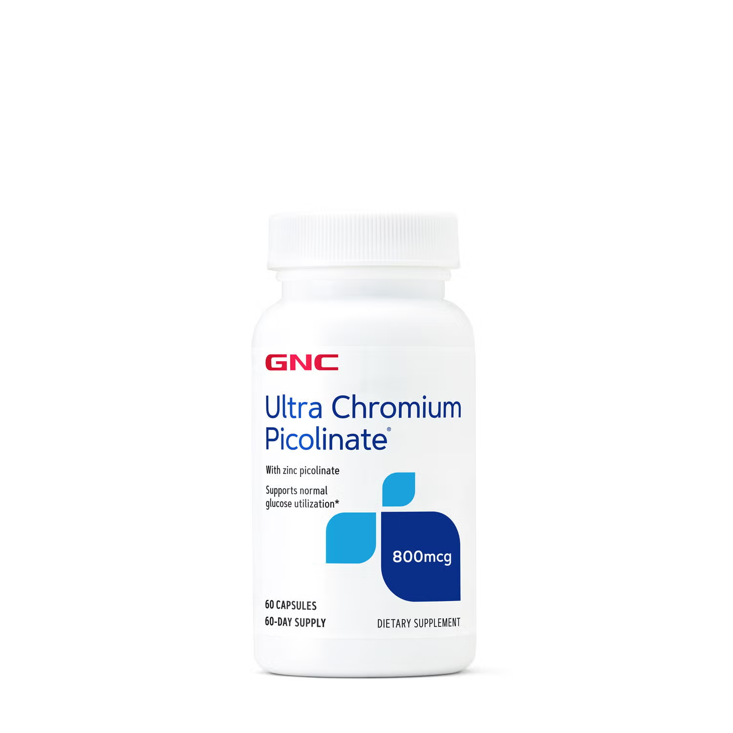 GNC Ultra Chromium Picolinate 800mcg with Zinc Picolinate - 60 Capsules 60-Day Supply - Supports Normal Glucose Utilization & Metabolism - Dietary Supplement by GNC USA