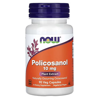 NOW Foods Policosanol 10mg - 90 Veg Capsules - Plant Extract Naturally Occurring Octacosanol - Vegetarian Vegan Dietary Supplement - Best Price in Pakistan at Docxora