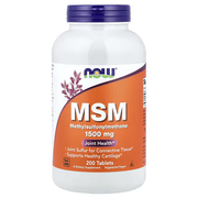 NOW Foods MSM Methylsulfonylmethane 1500mg 200 Tablets - Joint Health, Joint Sulfur for Connective Tissue, Supports Healthy Cartilage - Non-GMO, Vegetarian/Vegan by NOW Foods USA